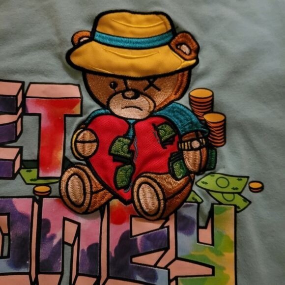 Streetwear Civilized Get Money Sweatpants T Shirt Set Small Graffiti tie - Picture 6 of 9